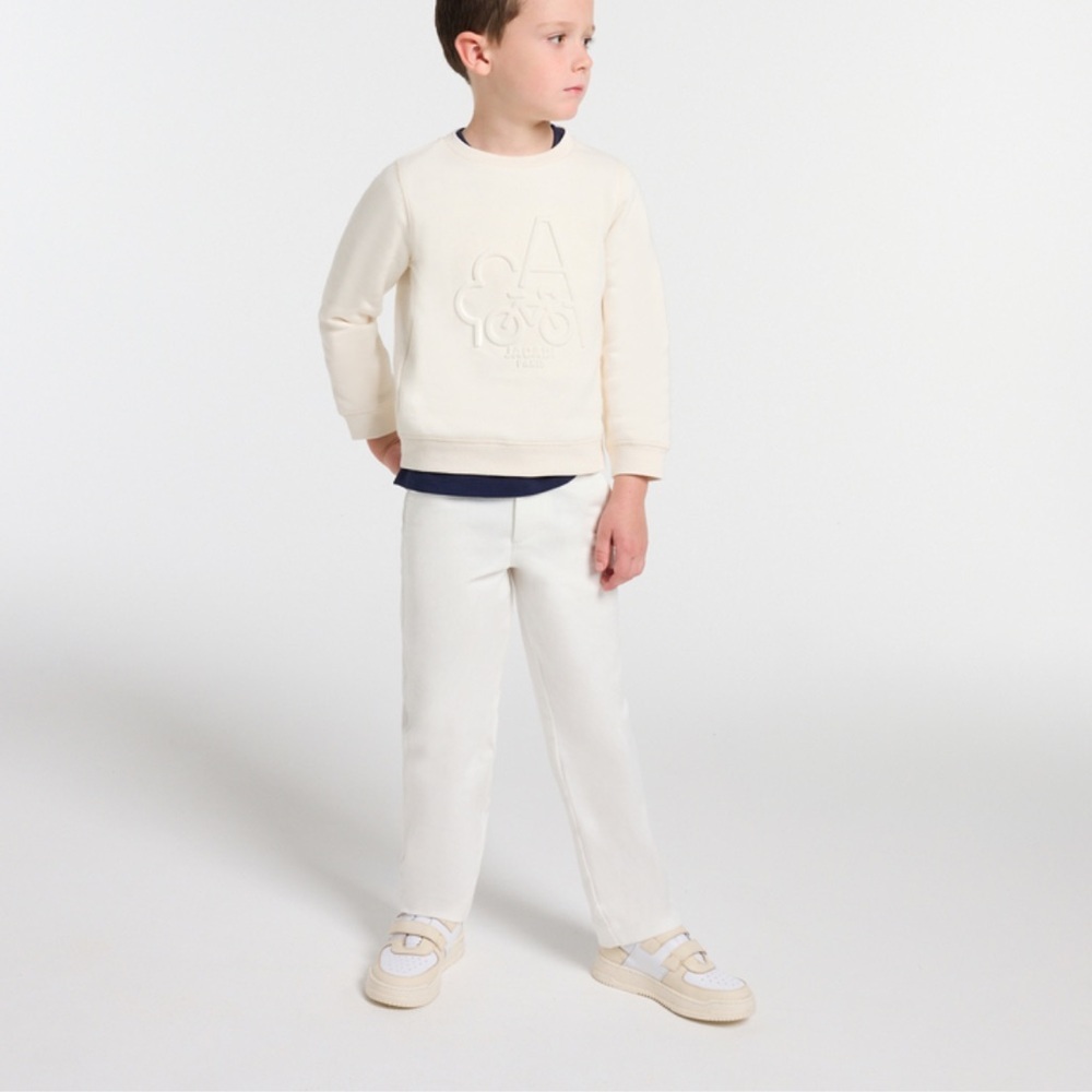 Jacadi Boy twill chino pants - ecru
